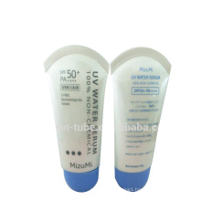 Matte white plastic baby cream tube with special sealing